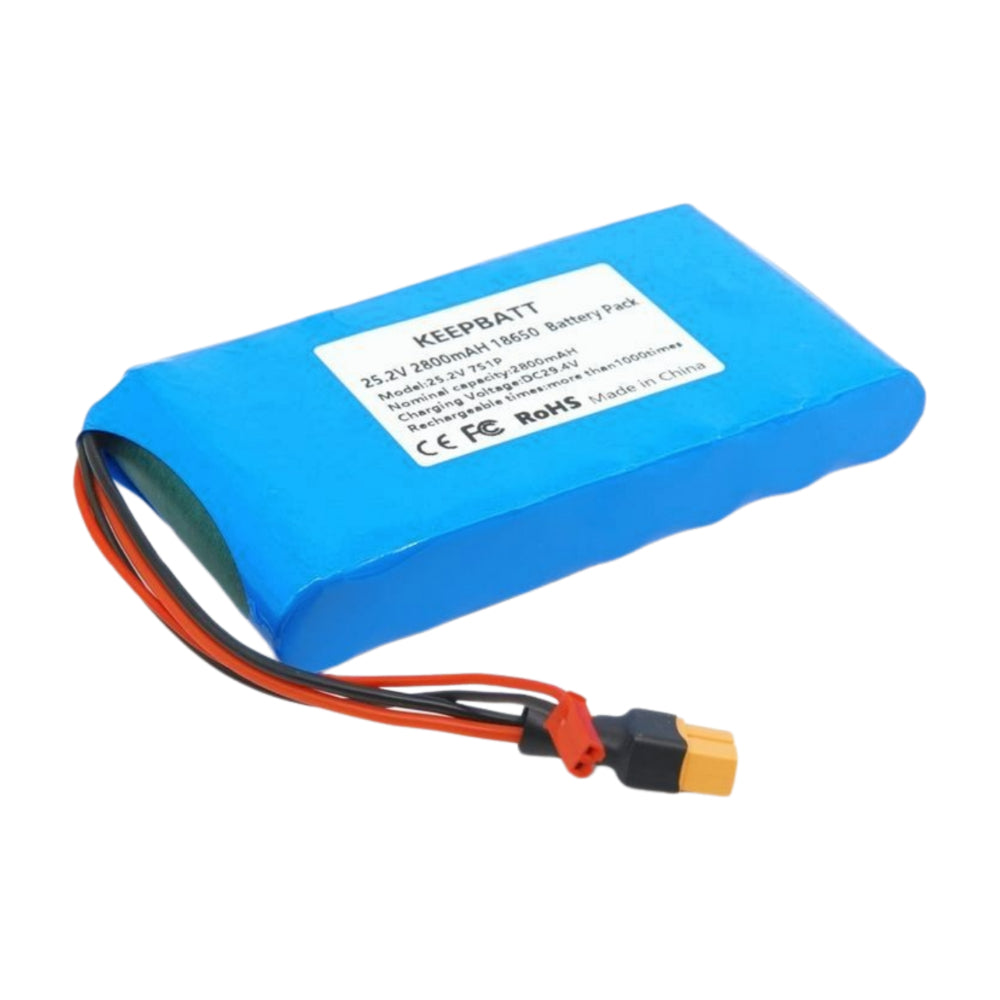 E-Scooter Batterie 25,2V 2800mAh – Schnelles Laden, Kurzschlussschutz und Intelligente Temperaturkontrolle