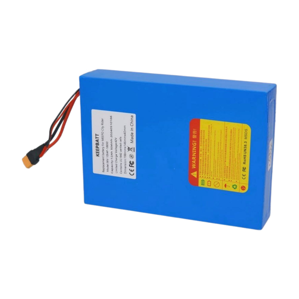 36V 12Ah Akku e Bike – Kompakter Lithium-Ionen-Akku mit 30A Spitzenstrom und XT60/JST Anschluss für E-Bikes