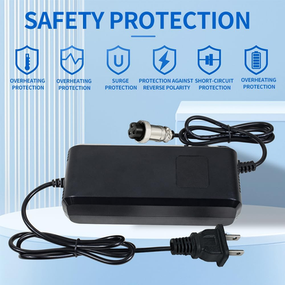 67,2 V 3 A Lithium-Akkuladegerät für 60 V 16S Lithium-Ionen-Akkus – GX16-3-Anschluss (12 mm)