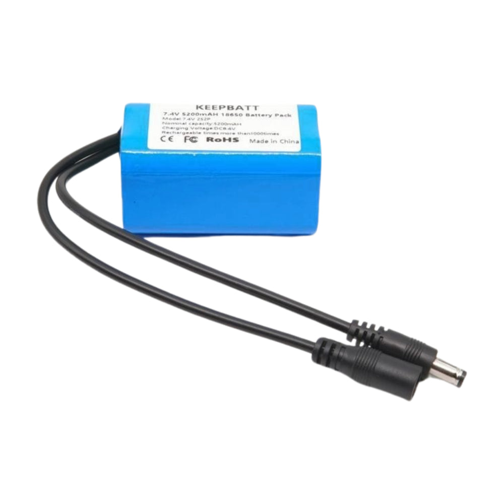 7,4 V 5200 mAh lithium ion akku mit DC5521-Stecker – Langlebiger, sicherer Akku mit BMS und hoher Zyklenfestigkeit anpassbar